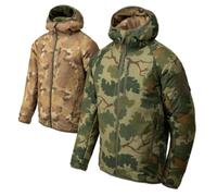 Helikon-Tex Taktische Feldjacke Wolfhound Hoodie - Outdoor, Freizeit - mit Kapuze, 6 Taschen - Winddichte Outdoorjacke - Mitchell Camo Wolken - Größe 2XL