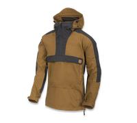 Helikon-Tex Taktischer Anorak Woodsman, winddicht, Kapuze, viele Taschen, Coyoten/Aschgrau Größe L