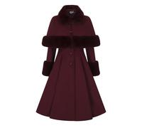Hell Bunny Capulet Coat Frauen Mantel rot S 90% Polyester, 8% Viskose, 2% Elasthan Gothic, Rockwear