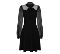 Hell Bunny Darcia Mid Dress Mittellanges Kleid schwarz in L