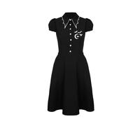 Hell Bunny Drusilla Dress Mittellanges Kleid schwarz weiß in M