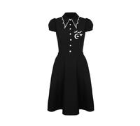 Hell Bunny Drusilla Dress Mittellanges Kleid schwarz weiß in S