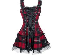 Hell Bunny Harley Tartan Dress Kurzes Kleid rot schwarz in M