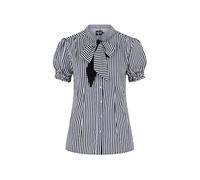 Hell Bunny Humbug Blouse Frauen Bluse schwarz/weiß M 100% Viskose Casual Wear, Rockabilly