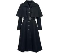 Hell Bunny Ingrid Coat Frauen Mantel schwarz M 90% Polyester, 10% Viskose Gothic