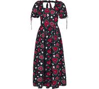 Hell Bunny Kate Heart Dress Langes Kleid schwarz rot in 4XL