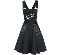 Hell Bunny Miss Muffet Pinafore Dress Frauen Kurzes Kleid schwarz M