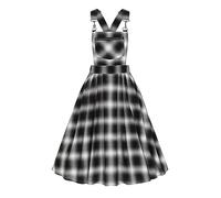 Hell Bunny Pinafore Kleid Darlene Retro Schürzenkleid Vintage Dress Tartan, Größe:L