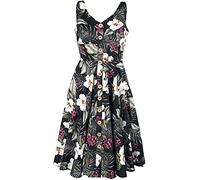 Hell Bunny Tahiti 50's Dress Frauen Mittellanges Kleid schwarz 3XL