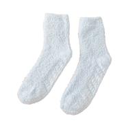 (Hellblau) 1 Paar Damensocken Atmungsaktive einfarbige Thermo Ersatz Bodensocken