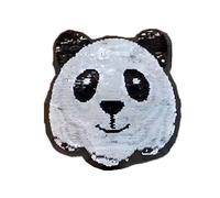 Hellery Tiger Panda Wendepailletten Bügelbild Aufnäherbild Aufnäher Aufbügler Pailletten Patch Sticker, Ändern Farbe