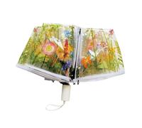 Hellery Transparenter Regenschirm, Kuppeldach, Reise Kompakt, Süßer Koreanischer, Durchsichtiger, Faltbarer Blumen Regenschirm für Kinder, Foto Requisite, Mäd, wie Bild, Handbuch