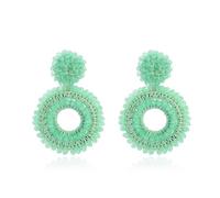 Hellgrün Boho Ohrringe Hängend für Damen Handgewebte Vantage Leichte Statement Ohrringe mit Perlen Modische Geschenke Schmuck