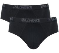 Hello BY Sloggi Herren Boxershorts/Slip, 2 Stück (Slip/schwarz, XL)
