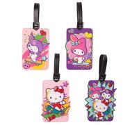 Hello Kitty and Friends Luggage Tags for Suitcases 4-Pack, Sanrio Bag Tags for Luggage, Cute Luggage Tag