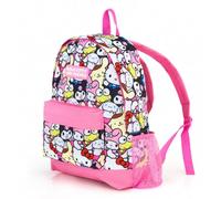 Hello Kitty and Friends Mädchen-Schulrucksack, Teenager- und Kinder-Reiserucksack mit flauschigen Anhängern, niedliche Anime-Tasche von Sanrio Gifts