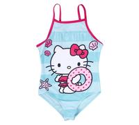 Hello Kitty Badeanzug für Mädchen - Summer Love Kinder Schwimmanzug Blau (DE/NL/SE/PL, Numerisch, 122, 128, Regular, Blau)