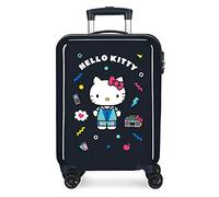 Hello Kitty Castle Kabinenkoffer Blau 38x55x20 cms Hartschalen ABS Kombinationsschloss 35L 2,3Kgs 4 Räder Handgepäck