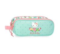 Hello Kitty Floral Federmäppchen und Zubehör, Blau, 23 x 9 x 7 cm, Polyester, grün, Dreifaches Federmäpp