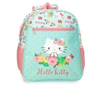 Hello Kitty Floral Schulrucksack Verschiedene Größen Blau Polyester, grün, 27 cm x 33 cm x 11 cm, Tagesrucksa