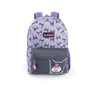 Hello Kitty & Friends Kuromi Mädchenrucksack, lila | Schulrucksack mit Reißverschluss und Cartoon-Motiv | Kinderrucksack für Schule & Reisen | Merchandise