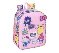 HELLO KITTY & FRRIENDS Kinderrucksack, Schulrucksack, anpassbar an Kinderwagen, ideal für Kindergärten, bequem und vielseitig, Qualität und Widerstandsfähigkeit, 22 x 10 x 27 cm