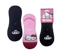 Hello Kitty Füßlinge für Jungen und Mädchen - 2er Pack unsichtbare atmungsaktive Hello Kitty Socken, kurze rutschfeste Kindersocken, Größe 36/43
