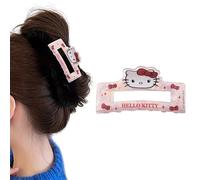 Hello Kitty Haarspange - Haarklammer für Mädchen & Kinder - Haarspangen Damen Haarclip aus Acryl 6 x 5 cm - Haarschmuck Mädchen - süßer Hair Clips für Schule Alltag Geschenk Dutt Zopf Unicorn