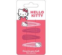 ARTESANÍA CERDÁ Haarspangen-Set Hello Kitty – pinker Glitzer – für Mädchen – Offizielle Lizenz