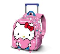 Karactermania Rucksack mit Rädern Hello Kitty Heart-Kleiner 3D Rosa 34×26×13 cm