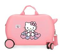 Hello Kitty Hearts & Dots, Kinderkoffer, rosa, aus ABS, Vier multidirektionale Doppelrollen, seitlicher Kombinationsverschluss, innen mit Zwei Fächern., Rosa, 31 cm x 45 cm x 20 cm, Kinderkoffer