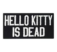 Hello Kitty is DEAD, Heavy Death Metal, Rocker Biker Patch Aufnäher
