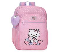 Hello Kitty Joumma Disney Stitch Hearts & Dots Schulrucksack, anpassbar an Trolley, Blau, 30 x 38 x 12 cm, Polyester, 13,68 l, blau, Schulrucksack, anpassbar an Trolley