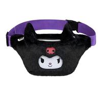 Hello Kitty Kuromi Mädchen Bauchtasche, Flauschige Gürteltasche mit verstellbarem Riemen (Schwarz)