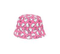Hello Kitty Mädchen Fischerhut Bucket Hat Allover Print Sonnenhut Kinder Sanrio offizielles Merchandise Anglerhut Bob Hut Gr. 52 u. 54 (DE/NL/SE/PL, Numerisch, 54, Pink)