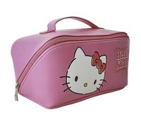 Hello Kitty Reise-Make-up-Tasche, offizielle Lizenz, Reise-Kosmetiktasche, Sanrio Travel Pink Make-up-Tasche, Gesteppte Tasche