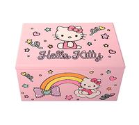 Hello Kitty Sanrio Jewelry Box with Tray - Officially Licensed Pink Wood Jewelry Case Gifts