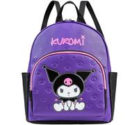 Hello Kitty Sanrio Rucksack Damen, Kuromi Kleiner Reiserucksack, Kawaii Tagesrucksack, Anime Geschenke für Frauen und Mädchen (Lila Kuromi)