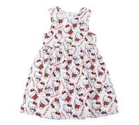 Hello Kitty Single Jersey-Kleid für Mädchen, für den täglichen Gebrauch, Single-Jersey-Kleid für Mädchen, mit lustigem Design und einfach zu kombinieren, weiß, 8 Jahre