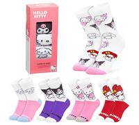 Hello Kitty Socken Damen Teenager Größe 35-41, 5er Pack, Weiche Lustige Damensocken, Sanrio Geschenke für Frauen & Fans