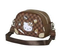 Hello Kitty Squares-Bowling Lite Umhängetasche, Braun, 23 x 14 cm