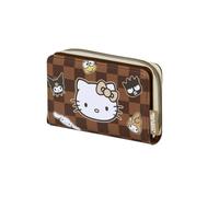 Hello Kitty Squares-Brieftasche, Braun, 15 x 10 cm