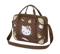 Karactermania Hello Kitty Squares Laptop Bag Braun Kinder