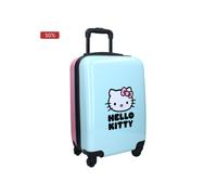 VadoBag Trolley Hello Kitty Voyage Vibes– Hartschale ABS, 4 Rollen, 46×33×21 cm, 31 L, Hellblau/Rosa