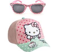Hello Kitty Unisex-Kinderkappe und -Brille, originelles Design, verstellbar und leicht, ideal für den Sommer und als Sonnenschutz