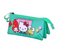 Karactermania Dreifach-Federmäppchen Hello Kitty Videogame Türkis 23 x 11 cm