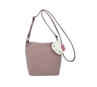 Hello Kitty x Fitzi Schultertasche fritzi Cross mit einem dekorativen Kitty-Anhänger braun Damen