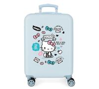 Hello Kitty You are Cute Kabinenkoffer Blau 38x55x20 cms Hartschalen ABS Kombinationsschloss 35L 2,3Kgs 4 Räder Handgepäck