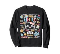 Hello Word in verschiedenen Sprachen Reise- und Lehrerkätzchen Sweatshirt