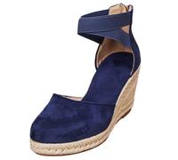 HELLORSOON Damen High Heel Ballerinas mit Blockabsatz Party Schuhe Breite Füße Absatzschuhe Riemchenpumps Geschlossene Spangenpumps Geschlossene Halbschuhe Festliche